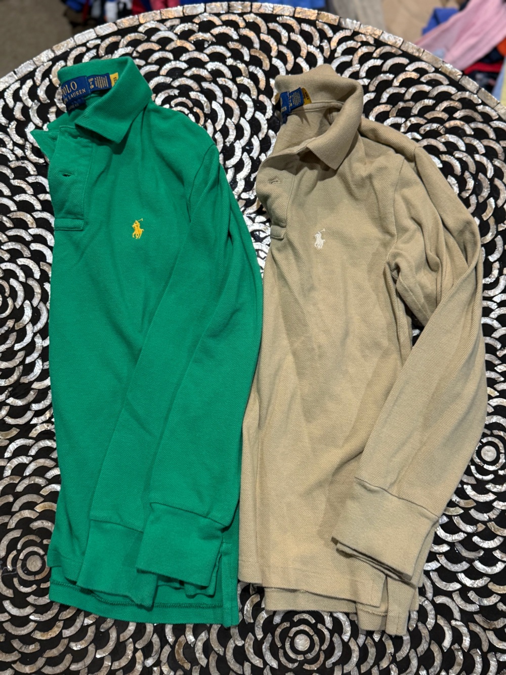 Classic Fit Kids Polo Bundle - Green & Khaki with Embroidered Pony